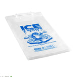 Choice 20 lb Clear Wicketed Ice Bag with Ice Print 500/Case