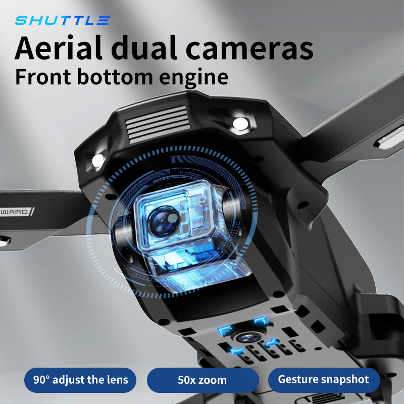H31 Foldable VR Drone With 360 Flip Camera Adjustable HD Optics Altitude Control Dual Batteries 8-10 Min Flight Bundle Drone Ads Rc Plane