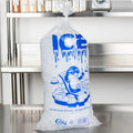 Choice 20 lb Clear Wicketed Ice Bag with Ice Print 500/Case