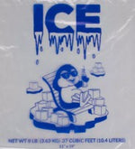 Choice 8 lb Clear Wicketed Ice Bag with Ice Print 1,000/Case